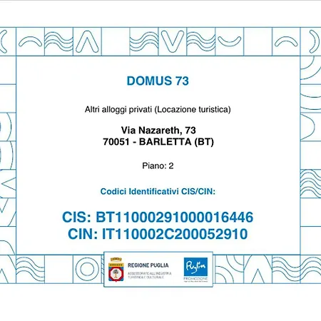 Domus 73 Apulian Holidays * Μπαρλέτα